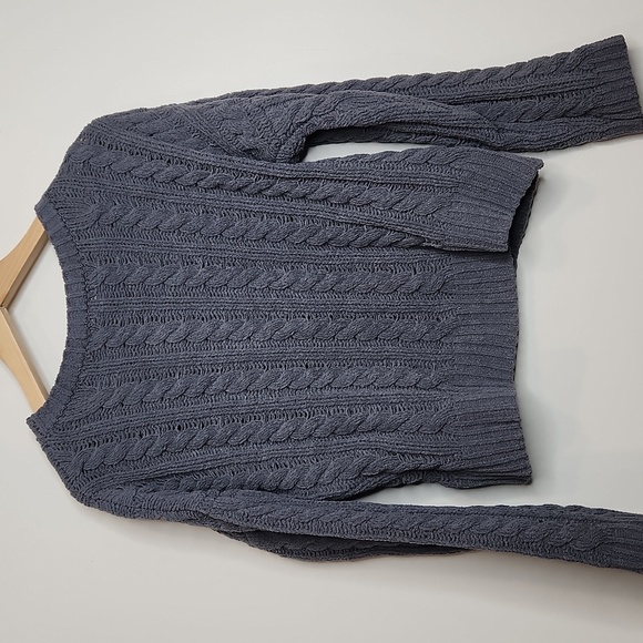 Philosophy Gray Cable Knit Sweater Size S Women - Picture 6 of 8